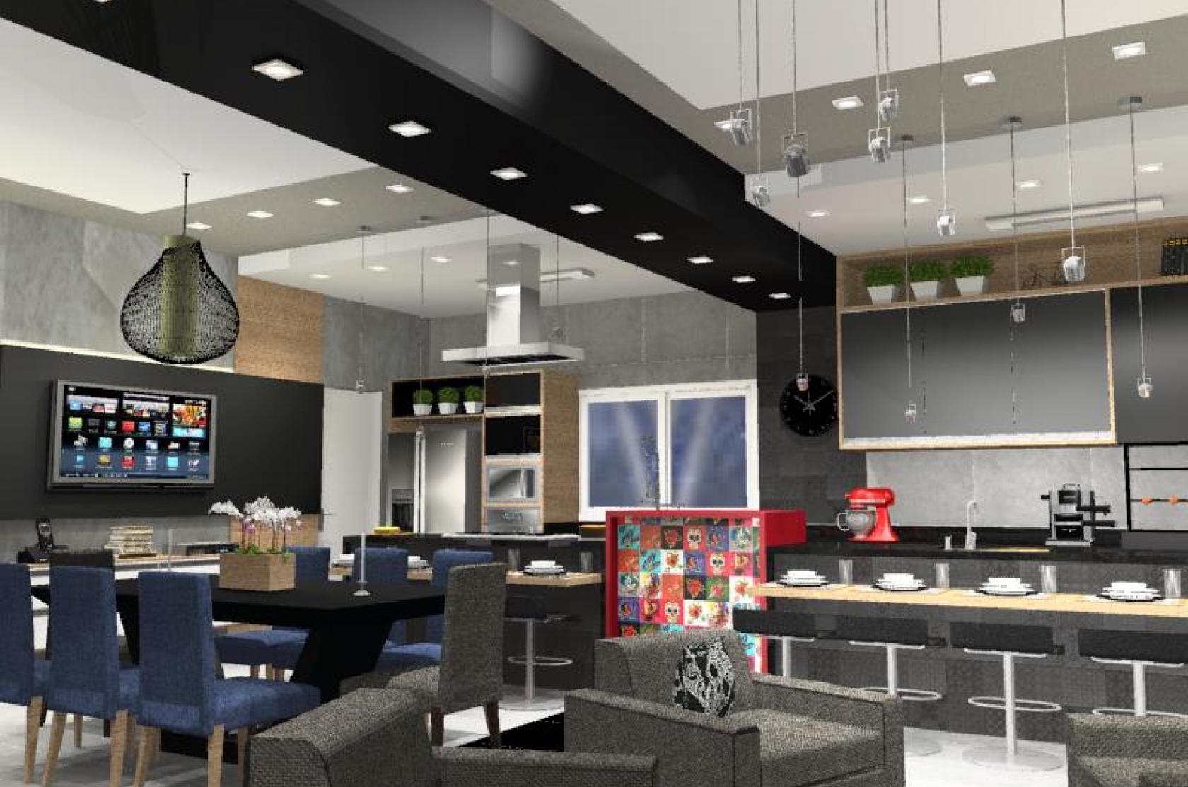 Bosque dos Jatobas - sala integrada