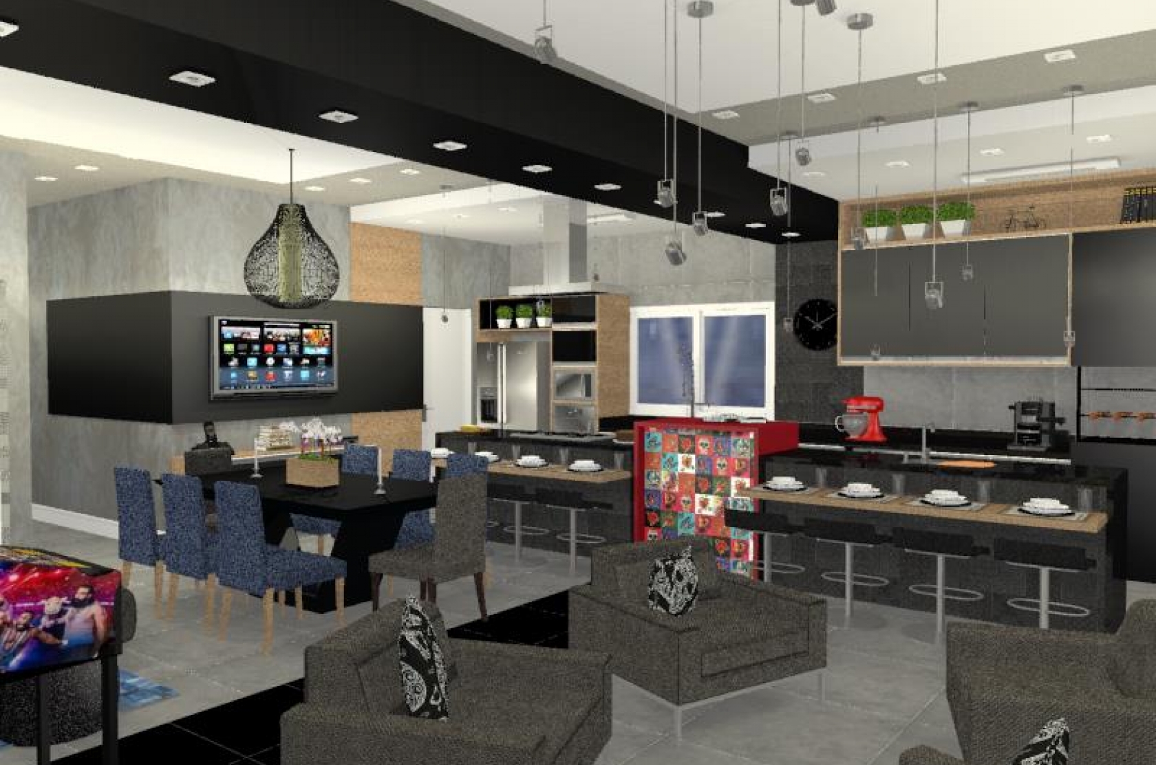 Bosque dos Jatobas - sala integrada