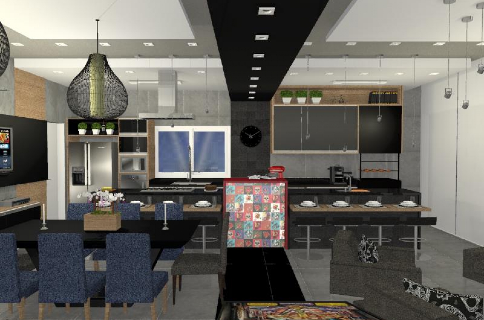 Bosque dos Jatobas - sala integrada